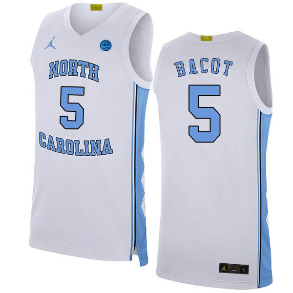 Mens North Carolina Tar Heels #5 Armando Bacot White College Baseketball Game Jersey