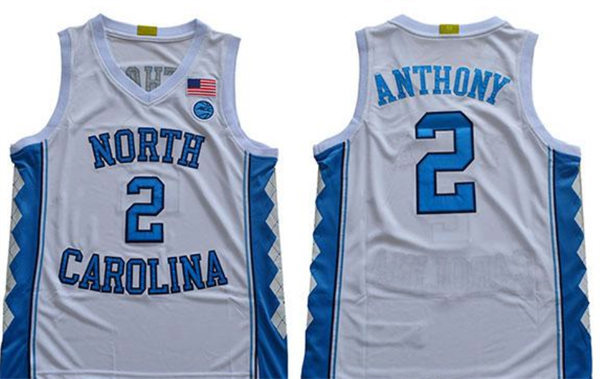 Mens North Carolina Tar Heels #2 Cole Anthony  White College Baseketball Game Jersey