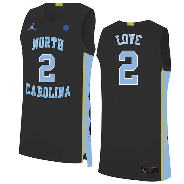 Mens North Carolina Tar Heels #2 Caleb Love  Navy Alternate College Baseketball Game Jersey