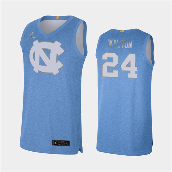 Mens North Carolina Tar Heels #24 Kerwin Walton Blue Rivalry Limited 100th Anniversary Jersey