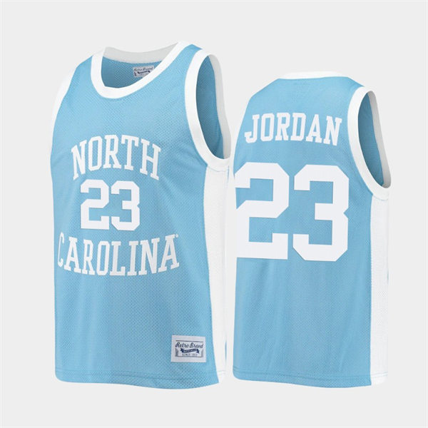 Mens North Carolina Tar Heels #23 Michael Jordan Commemorative Classic Basketball Jersey - Carolina Blue
