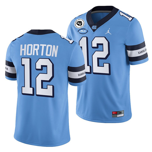 Mens North Carolina Tar Heels #12 Ethan Horton Royal Retro Untouchable College Football Jersey