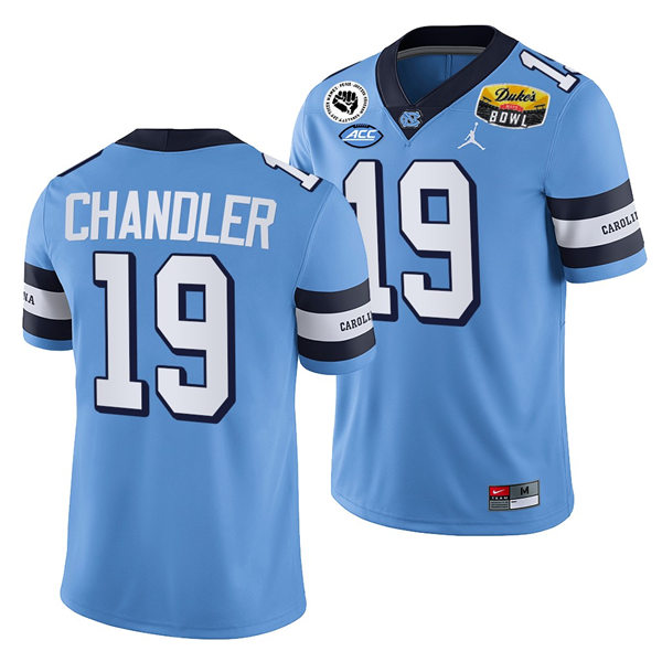 Mens North Carolina Tar Heels #19 Ty Chandler Royal Retro Untouchable College Football Jersey