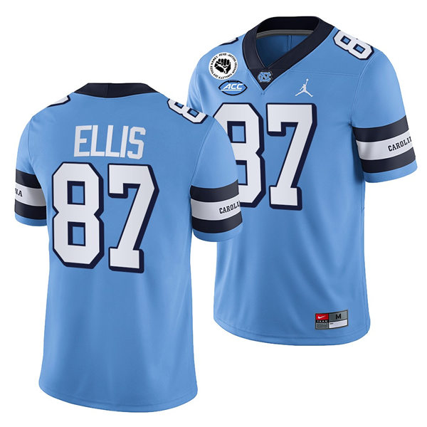 Mens North Carolina Tar Heels #87 Greg Ellis Royal Retro Untouchable College Football Jersey
