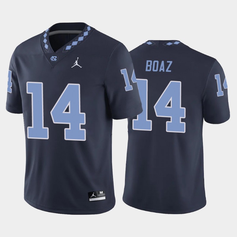 Mens North Carolina Tar Heels #14 Jefferson Boaz Navy Alternate College Football Jersey