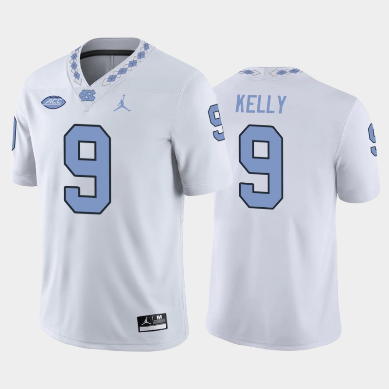 Mens North Carolina Tar Heels #9 Cam'Ron Kelly White College Football Game Jersey