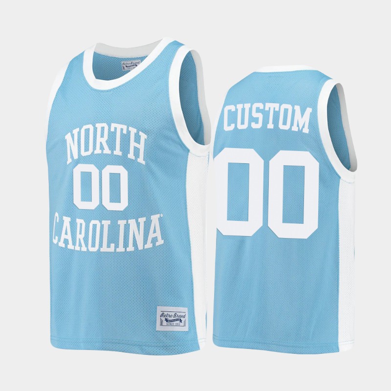 Mens Youth North Carolina Tar Heels Custom Commemorative Classic Basketball Jersey - Carolina Blue