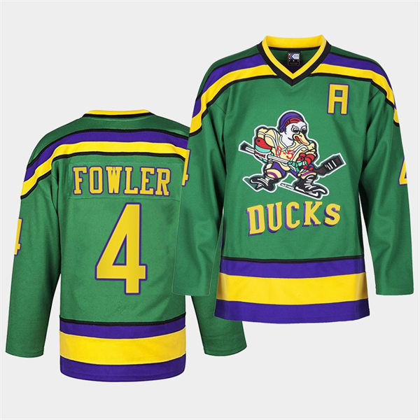 Mens Anaheim Ducks #4 Cam Fowler Green Heritage Classic Edition Jersey