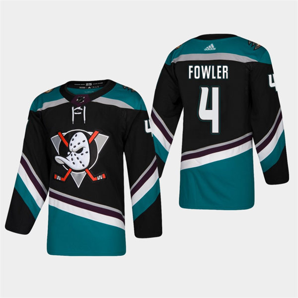 Mens Anaheim Ducks #4 Cam Fowler Adidas 2019 Alternate Black Bargain Jersey