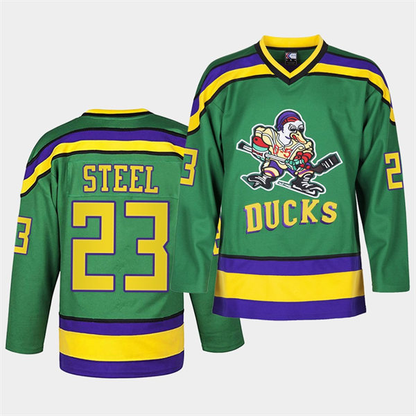 Mens Anaheim Ducks #23 Sam Steel Green Heritage Classic Edition Jersey