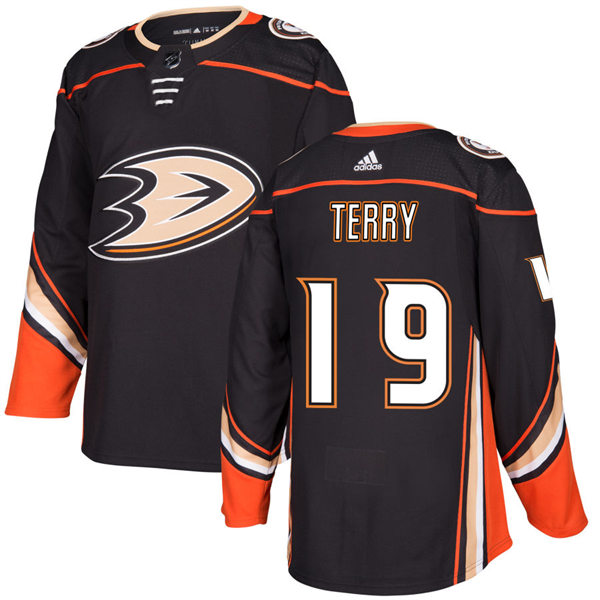 Mens Anaheim Ducks #19 Troy Terry Adidas Black Home Jersey