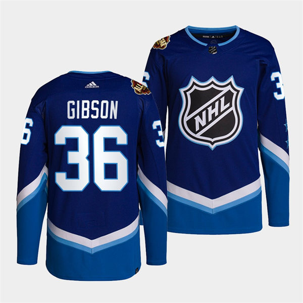 Mens Anaheim Ducks #36 John Gibson Adidas Blue 2022 NHL All-Star Western Jersey