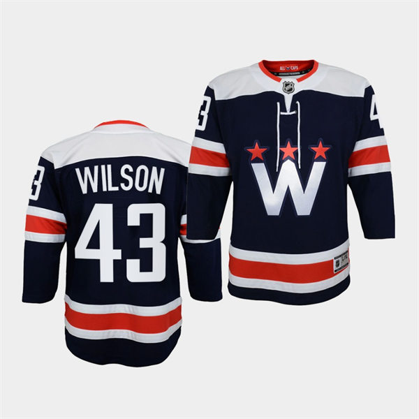 Youth Washington Capitals #43 Tom Wilson 2018 Stadium Series Jersey Navy