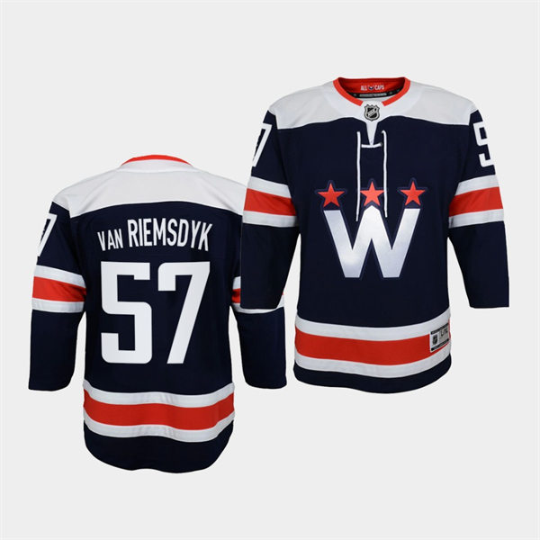 Youth Washington Capitals #57 Trevor van Riemsdyk 2018 Stadium Series Jersey Navy