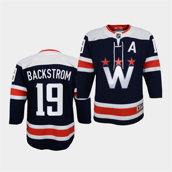 Youth Washington Capitals #19 Nicklas Backstrom 2018 Stadium Series Jersey Navy