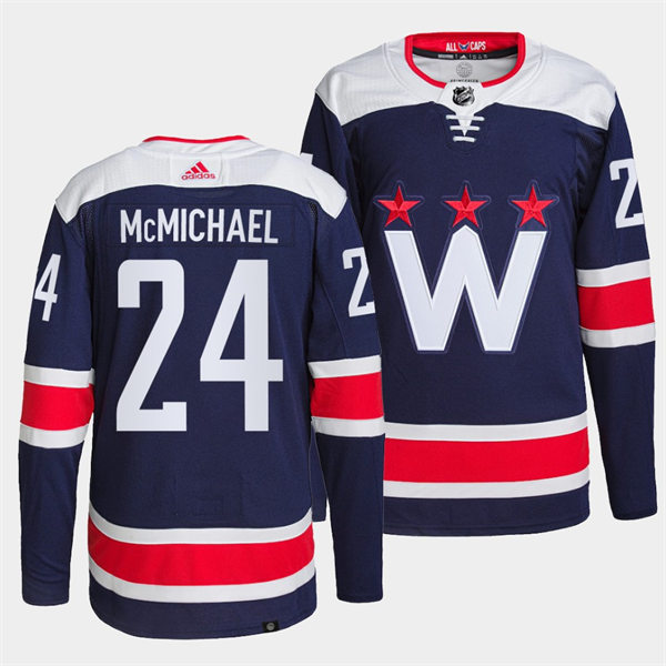 Men's Washington Capitals #24 Connor McMichael Navy Alternate Primegreen Player Jersey