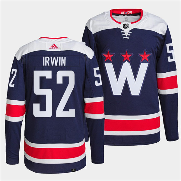 Men's Washington Capitals #52 Matt Irwin Navy Alternate Primegreen Player Jersey