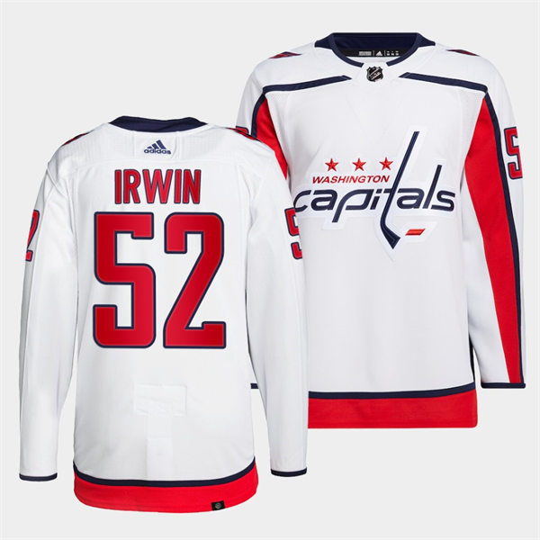 Men's Washington Capitals #52 Matt Irwin adidas Away White Jersey