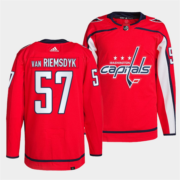 Men's Washington Capitals #57 Trevor van Riemsdyk adidas Home Red Jersey