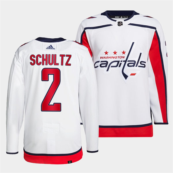 Men's Washington Capitals #2 Justin Schultz adidas Away White Jersey