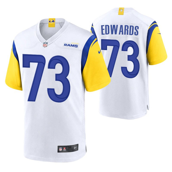 Mens Los Angeles Rams #73 David Edwards 2021 Nike White Modern Throwback Vapor Limited Jersey