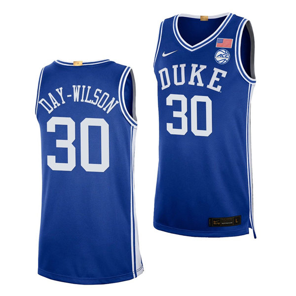 Mens Duke Blue Devils #30 Shayeann Day-Wilson Nike Royal College Basketball Game Jersey