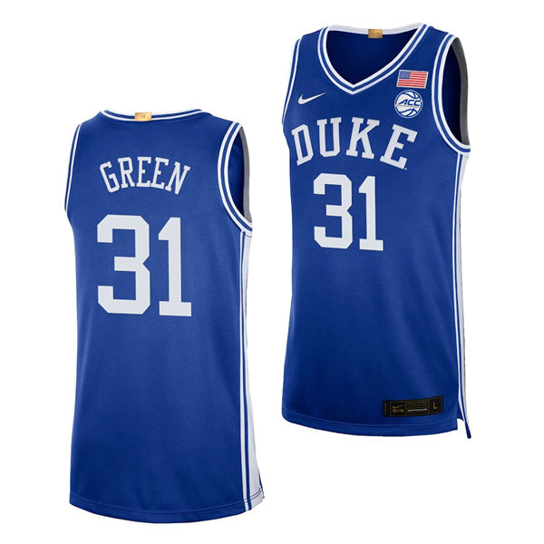 Mens Duke Blue Devils #31 Nyah Green Nike Royal College Basketball Game Jersey