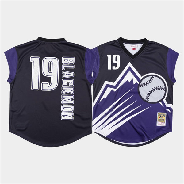 Men's Colorado Rockies #19 Charlie Blackmon 1999 Purple Turn Ahead The Clock Throwback Jersey