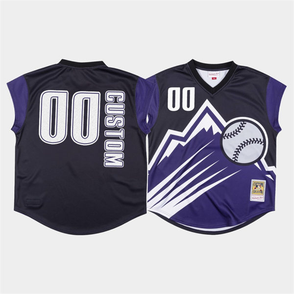 Men's Youth Colorado Rockies Custom 1999 Purple Turn Ahead The Clock Throwback Jersey