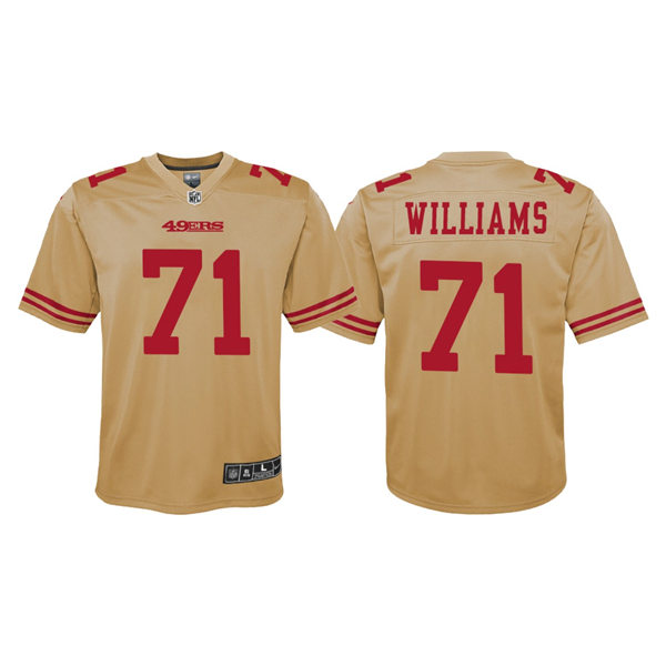 Youth San Francisco 49ers #71 Trent Williams Gold Inverted Game Jersey
