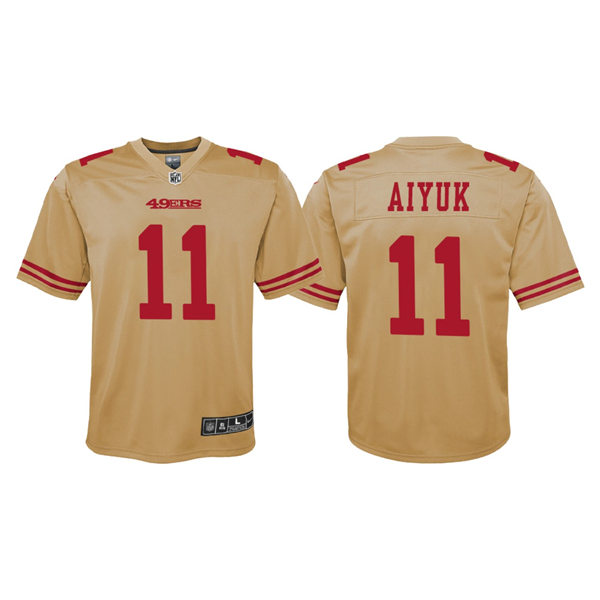 Youth San Francisco 49ers #11 Brandon Aiyuk Gold Inverted Game Jersey