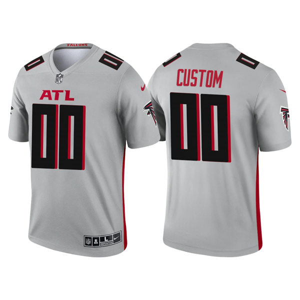 Mens Youth Atlanta Falcons Custom Nike Silver 2021 Inverted Legend Jersey