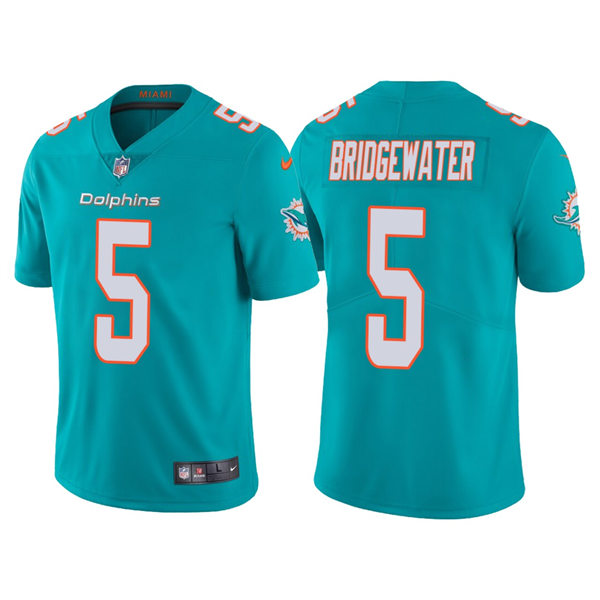 Mens Miami Dolphins #5 Teddy Bridgewater Nike Aqua Vapor Limited Jersey