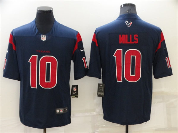 Mens Houston Texans #10 Davis Mills Nike Navy Color Rush Legend Jersey