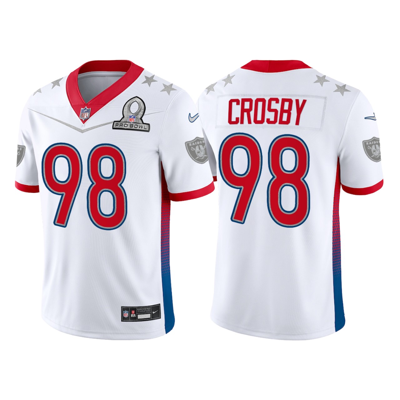 Men's Las Vegas Raiders #98 Maxx Crosby White 2022 AFC Pro Bowl Game Jersey