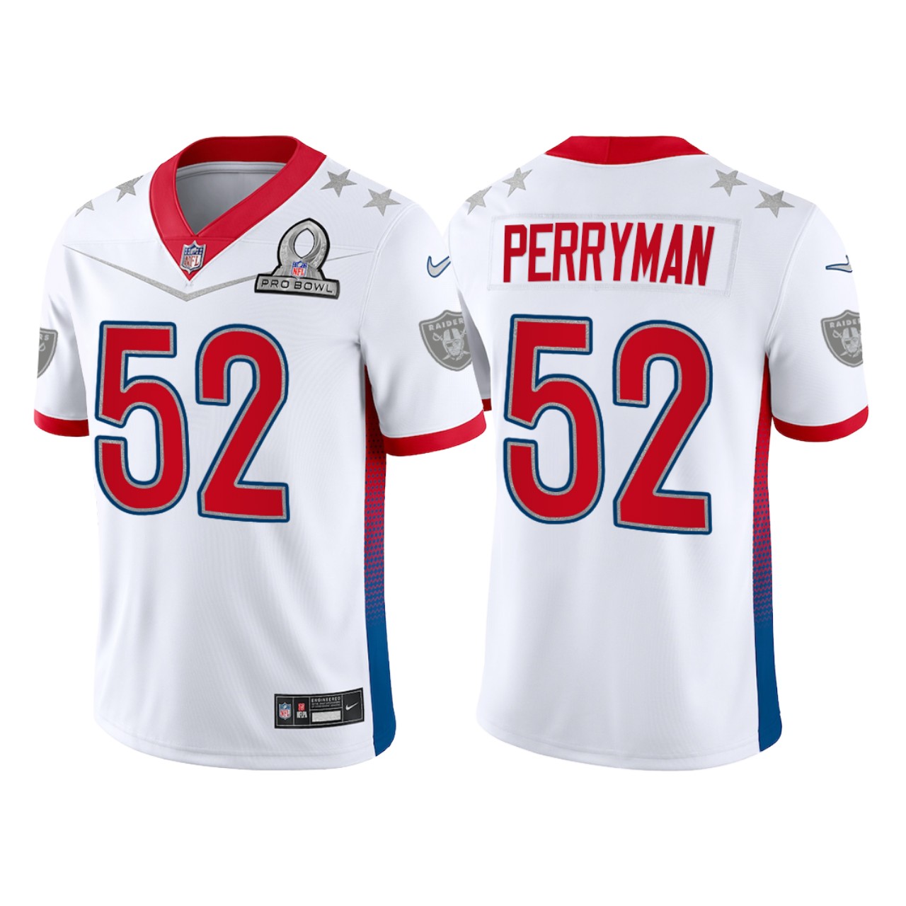 Men's Las Vegas Raiders #52 Denzel Perryman White 2022 AFC Pro Bowl Game Jersey