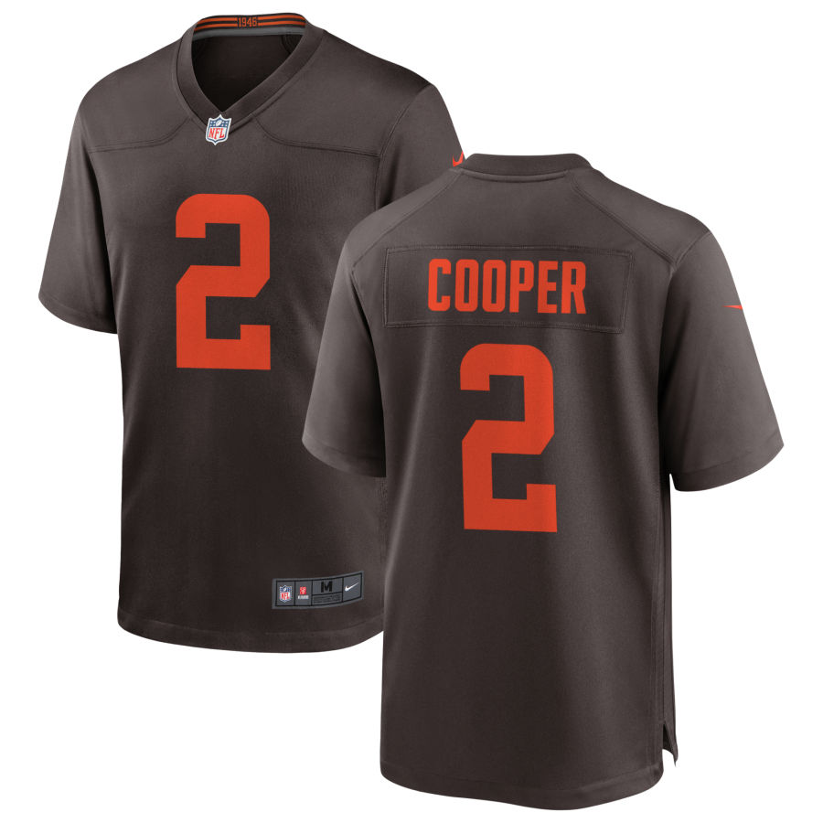 Mens Cleveland Browns #2 Amari Cooper Nike Brown Alternate Vapor Limited Player Jersey