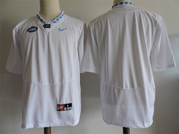 Mens North Carolina Tar Heels Blank Nike 2012-18 White College Football Game Jersey