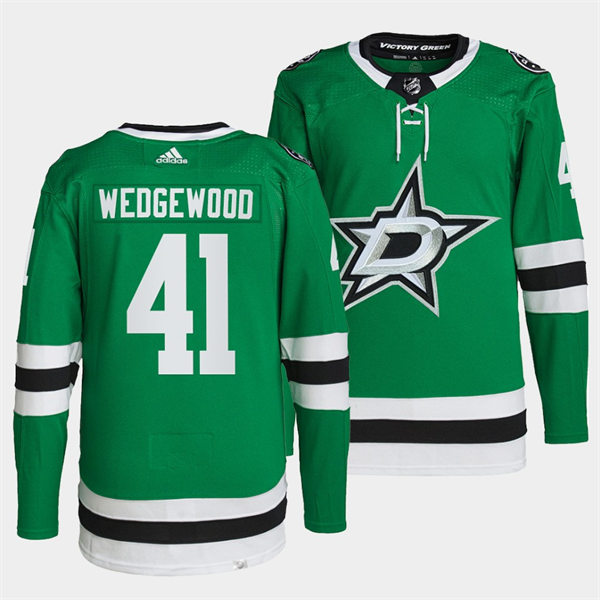 Men's Dallas Stars #41 Scott Wedgewood adidas Home Green Jersey