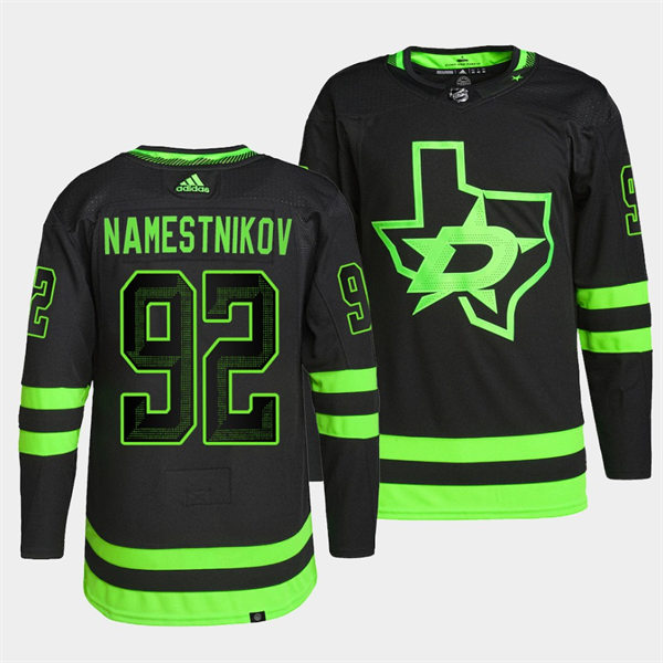 Men's Dallas Stars #92 Vladislav Namestnikov adidas Blackout Alternate Jersey