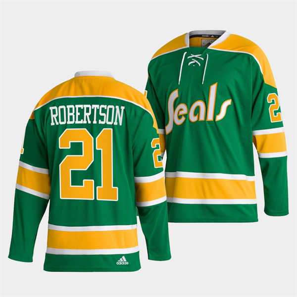 Men's California Golden Seals #21 Jason Robertson adidas Green Team Classics Jersey