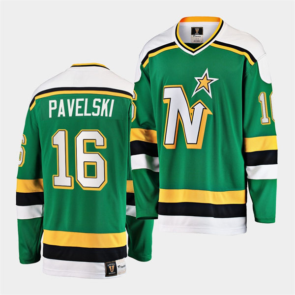 Mens Minnesota North Stars #16 Joe Pavelski Green Premie Heritage Vintage Jersey