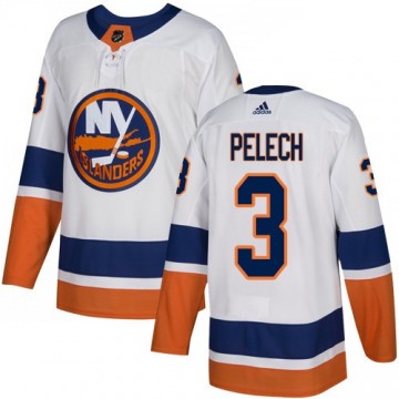 Men's New York Islanders #3 Adam Pelech adidas White Away Jersey