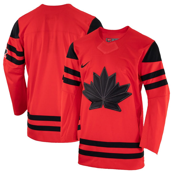 Mens Canada Hockey Blank Nike Red 2022 Beijing Winter Olympic Jersey