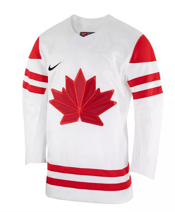 Mens Canada Hockey Blank Nike White 2022 Beijing Winter Olympic Jersey