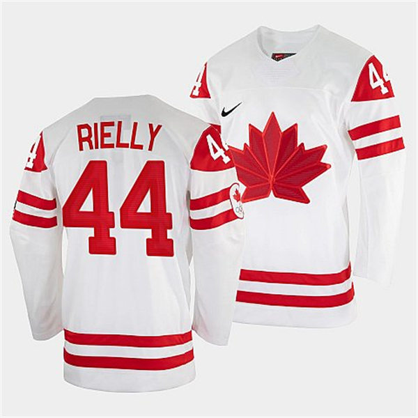 Mens Canada Hockey #44 Morgan Rielly 2022 Beijing Winter Olympic Jersey Nike White