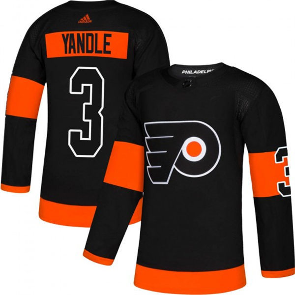 Mens Philadelphia Flyers #3 Keith Yandle adidas Black Alternate Jersey