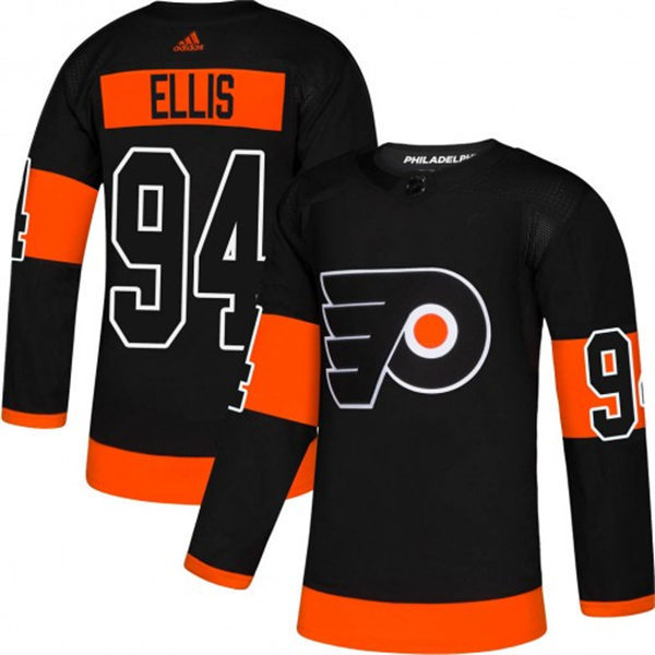 Mens Philadelphia Flyers #94 Ryan Ellis adidas Black Alternate Jersey