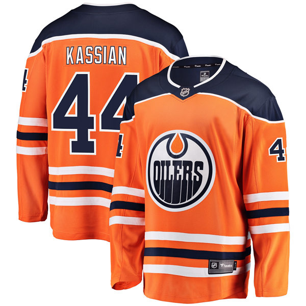 Men's Edmonton Oilers #44 Zack Kassian adidas Home Orange Jersey