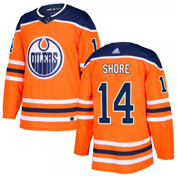 Men's Edmonton Oilers #14 Devin Shore adidas Home Orange Jersey